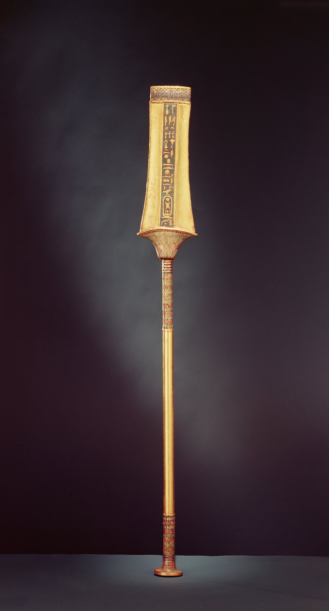 Lo scettro reale, dalla Tomba di Tutankhamon da Egyptian 18th Dynasty