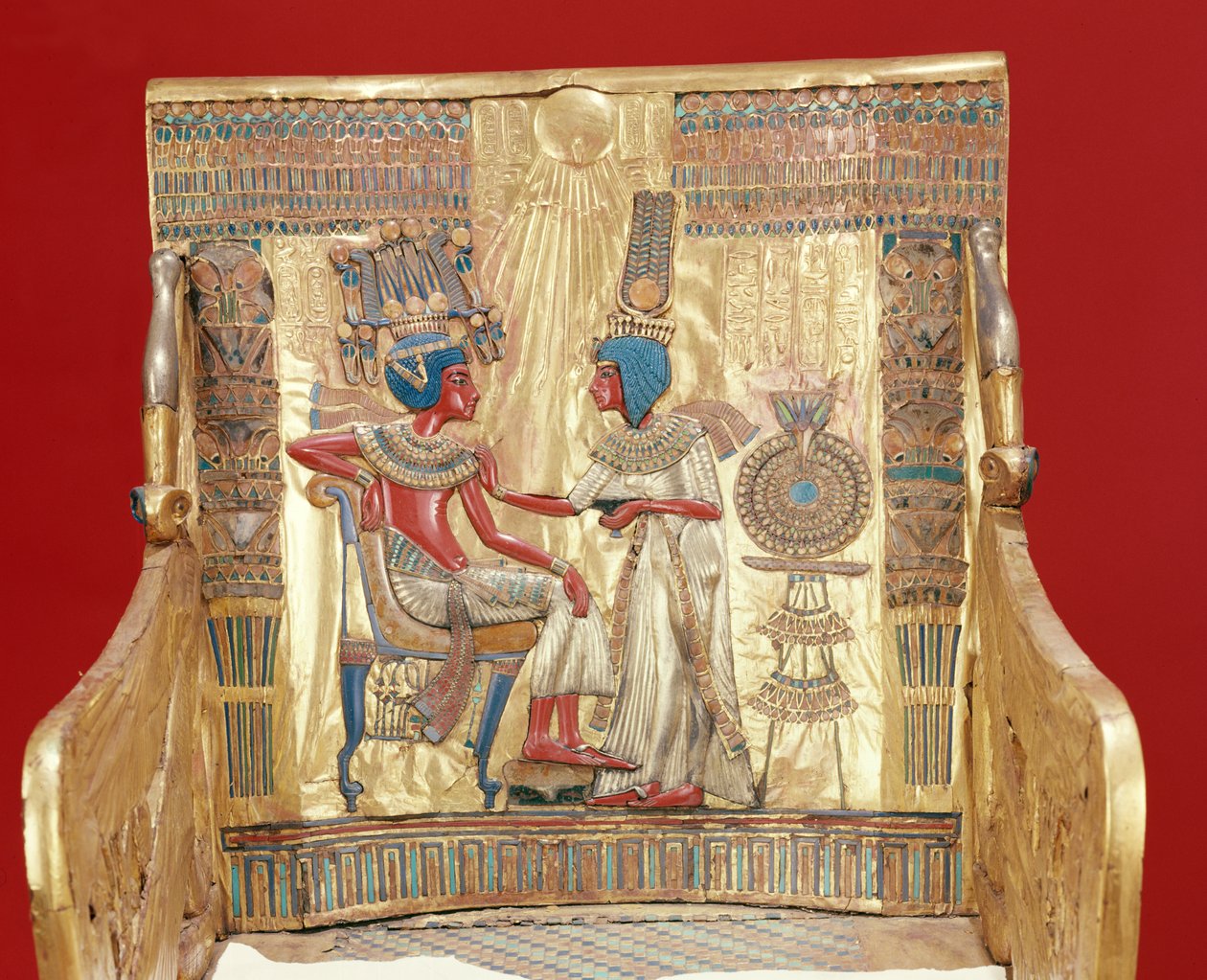 Trono, dalla Tomba di Tutankhamon (c.1370-1352 a.C.) Nuovo Regno da Egyptian 18th Dynasty