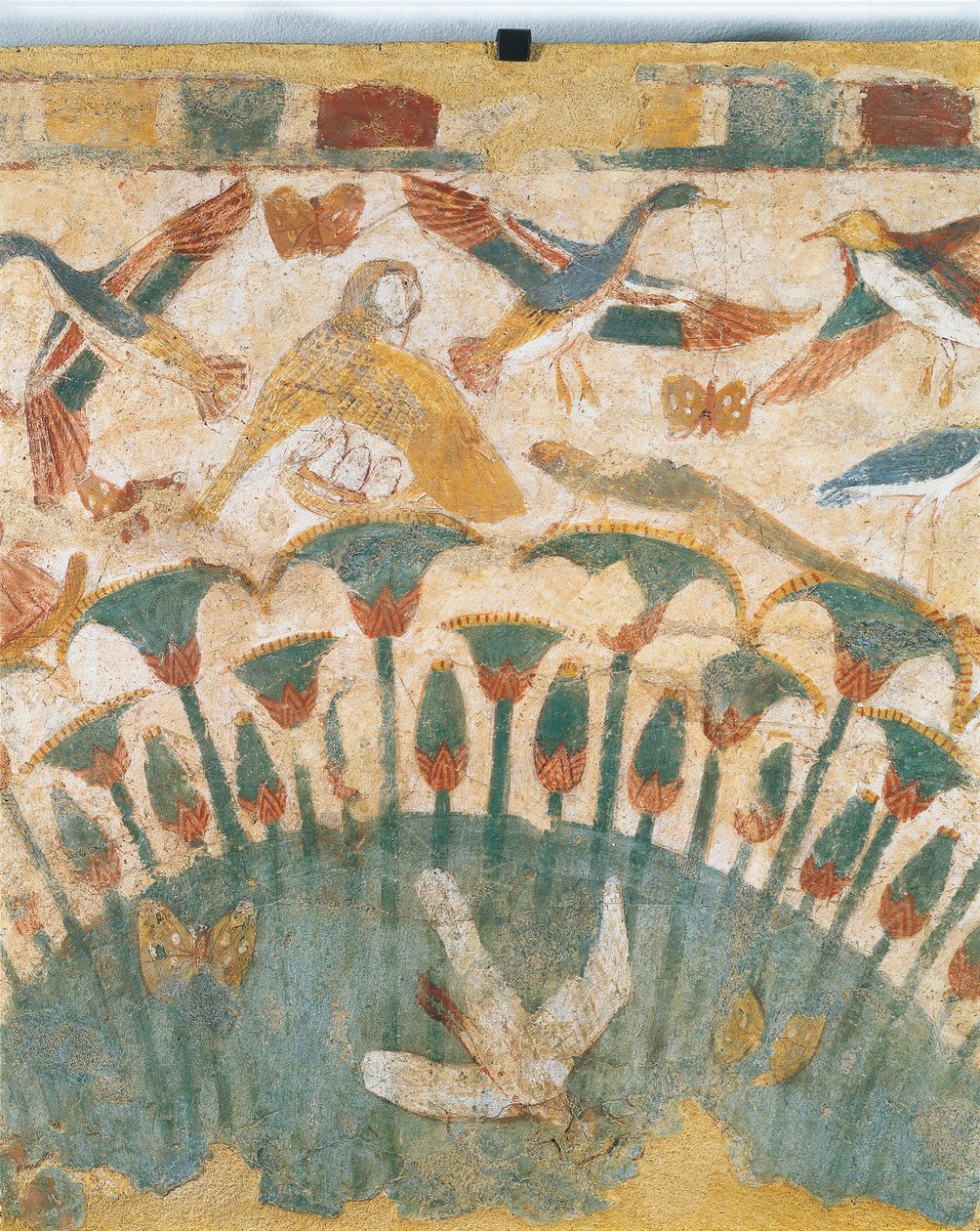 Affresco che raffigura flora e fauna delle paludi lungo il Nilo, dalla tomba di Neferhetep (dettaglio) da Egyptian 18th Dynasty