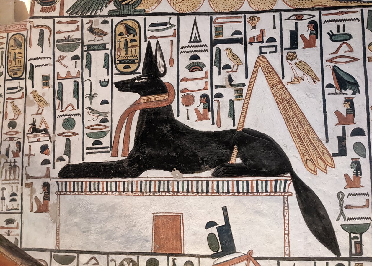 Anubi Tomba Nefertari da Egyptian 19th Dynasty