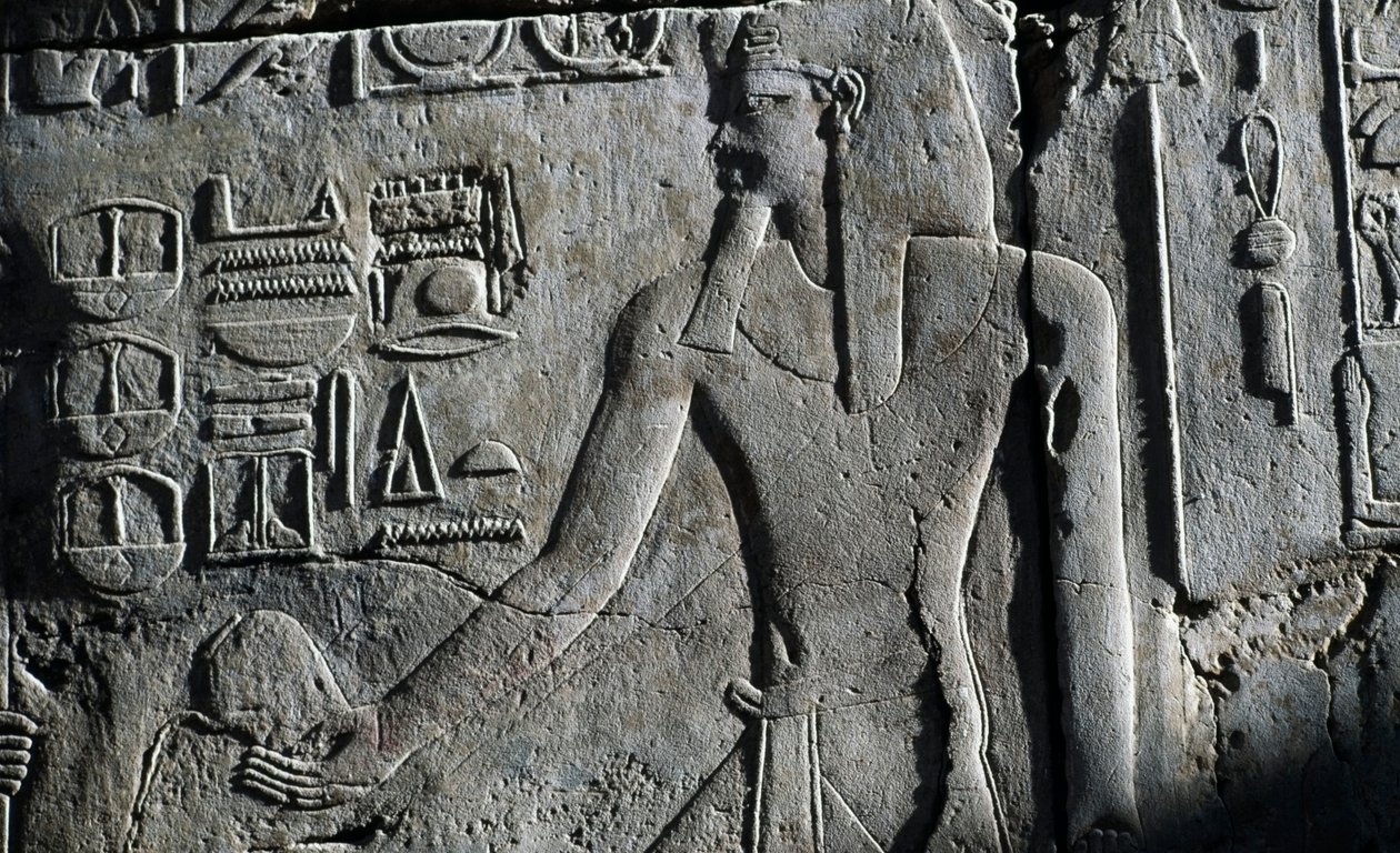 Bassorilievo, Tempio di Luxor, Luxor, Tebe (Patrimonio dell