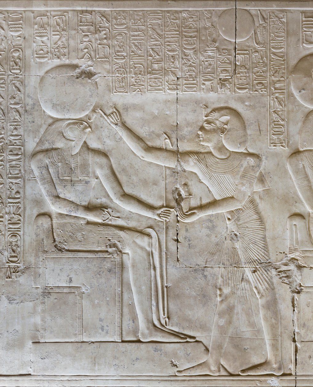 Bassorilievo, tempio di Seti I, Abydos, Egitto da Egyptian 19th Dynasty
