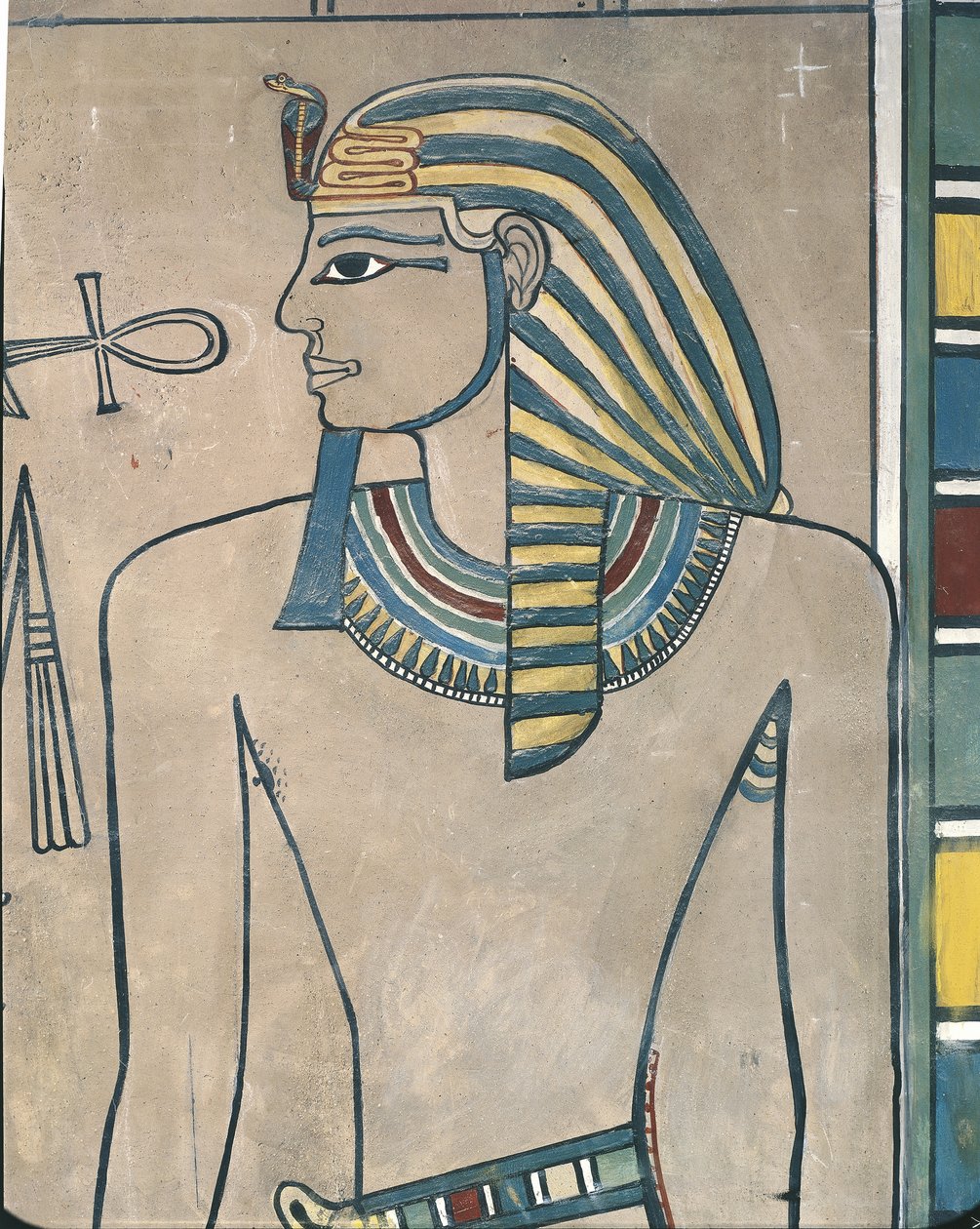 Egitto, Antica Tebe, Valle dei Re, murale del faraone Amenhotep III da Egyptian 19th Dynasty