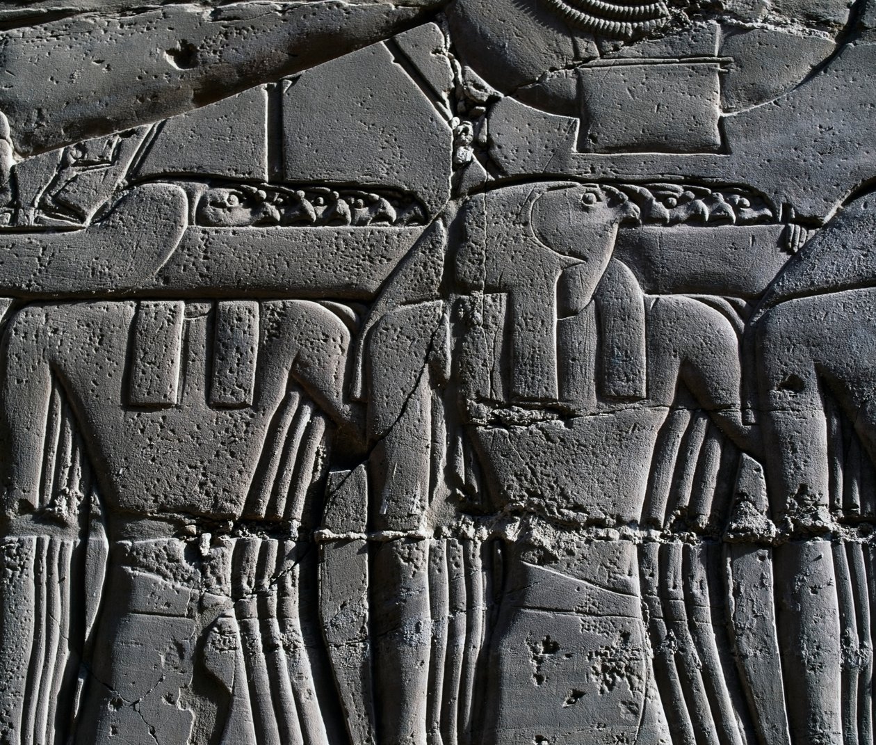 Sacerdote con maschera di falco (dettaglio) da Egyptian 19th Dynasty