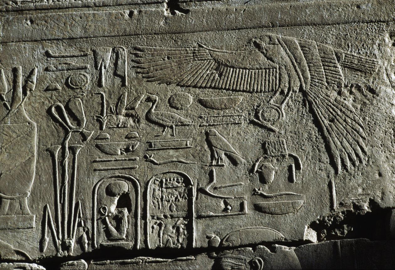 Rilievo, Tempio di Amon, Luxor, antica Tebe (Lista del Patrimonio Mondiale UNESCO) da Egyptian 19th Dynasty
