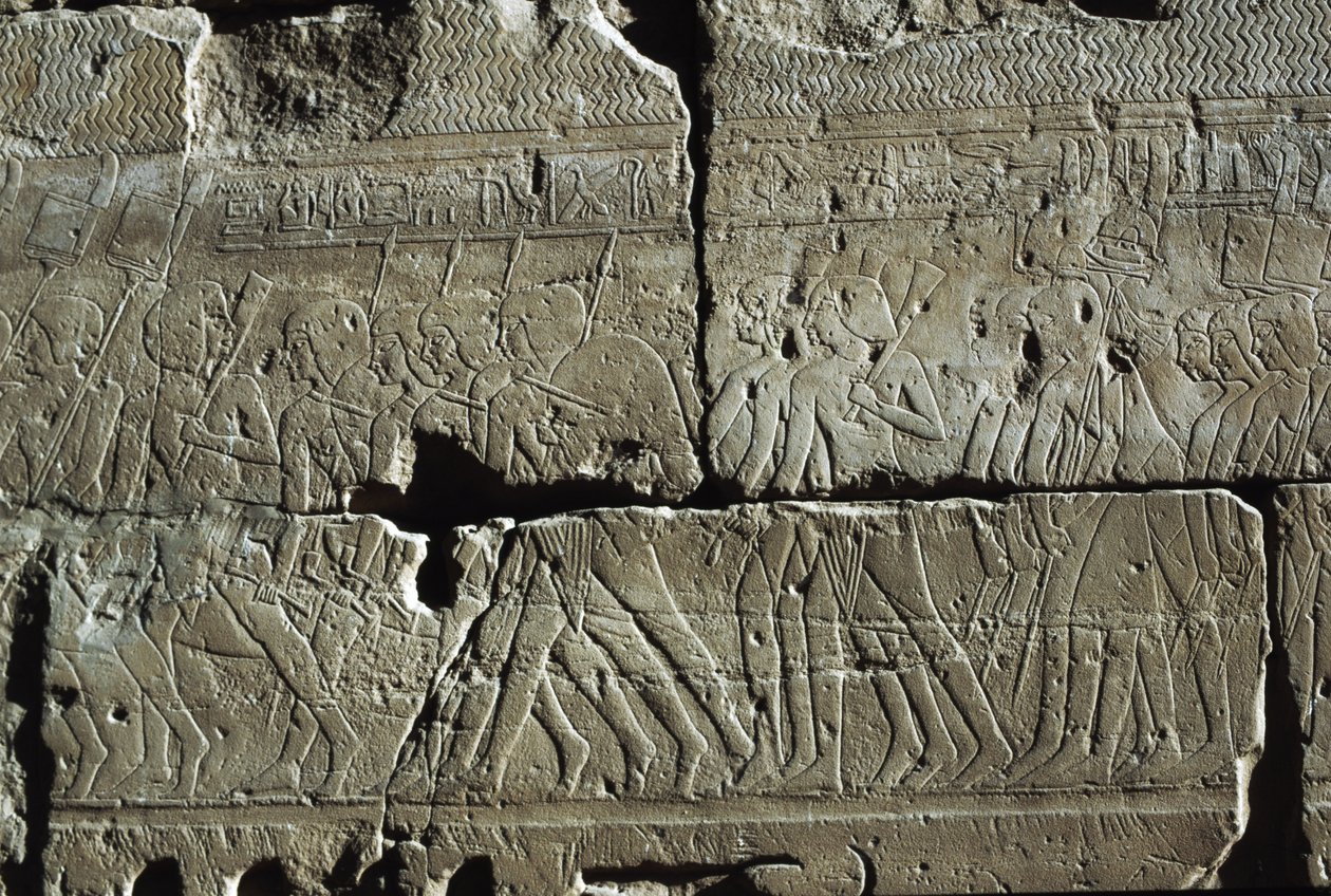 Rilievo, Tempio di Amon, Luxor, antica Tebe (Lista del Patrimonio Mondiale dell