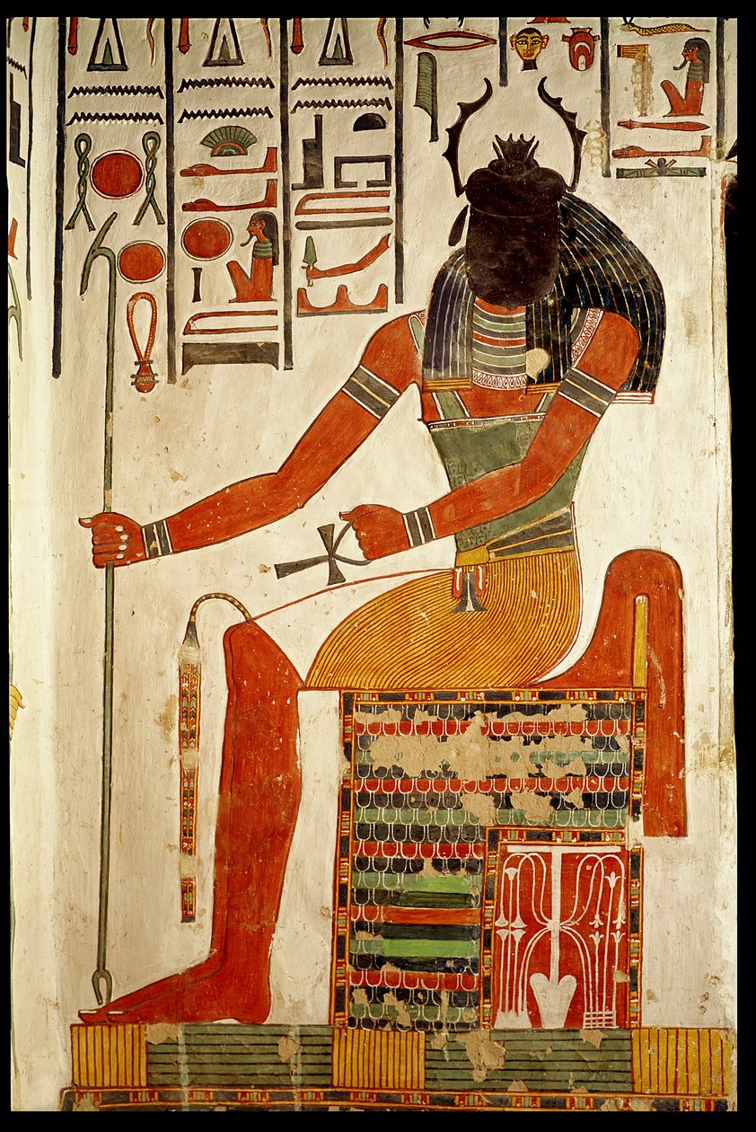 Il dio Khepri, dalla Tomba di Nefertari, Nuovo Regno da Egyptian 19th Dynasty