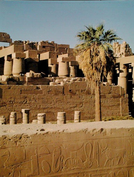 Muro di Ramses II e il Tempio di Tuthmosis da Egyptian 19th Dynasty