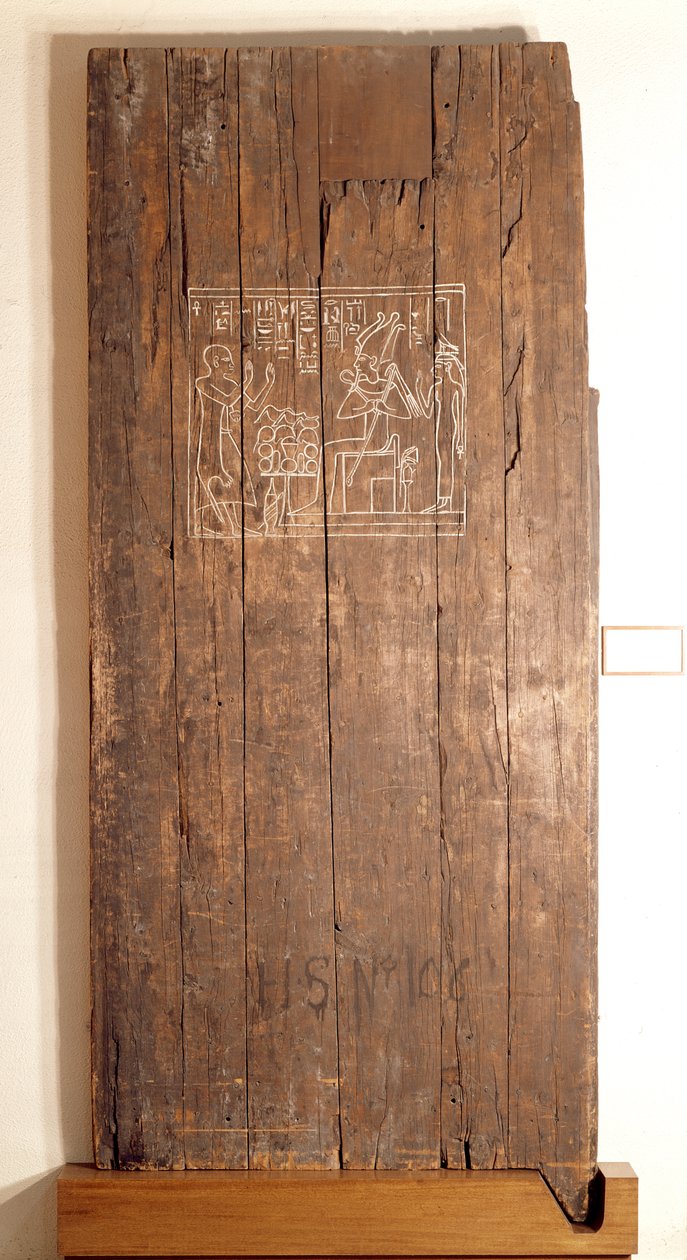 Porta di legno dalla tomba di Khonsuhotep, Nuovo Regno, c.1285 a.C. da Egyptian 19th Dynasty