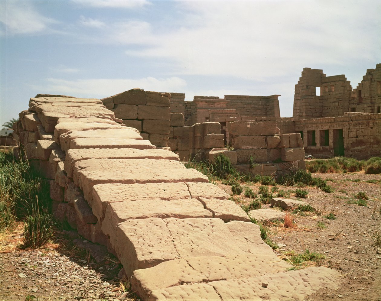 Nilometro, dal Tempio Mortuario di Ramses III, Nuovo Regno da Egyptian 20th Dynasty