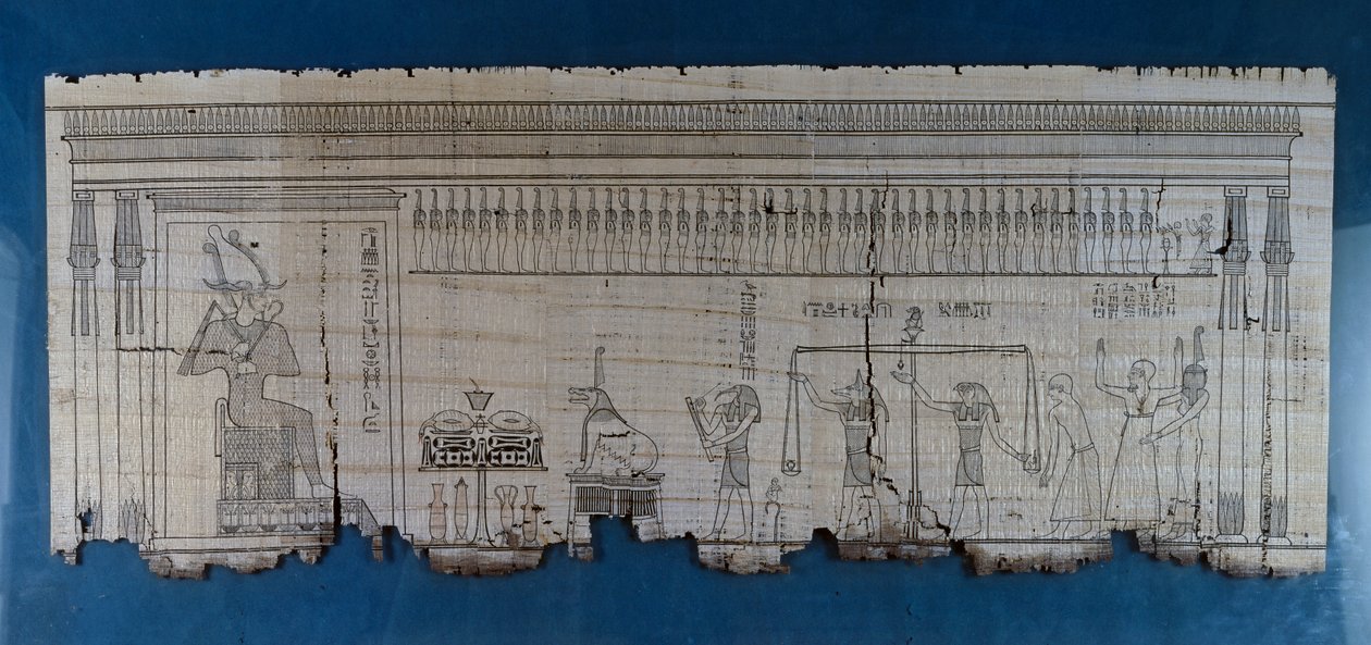 Papiro raffigurante scena satirica, ca 1100 a.C., risalente al regno di Ramses IX, Civiltà egizia, Nuovo Regno, XX dinastia da Egyptian 20th Dynasty