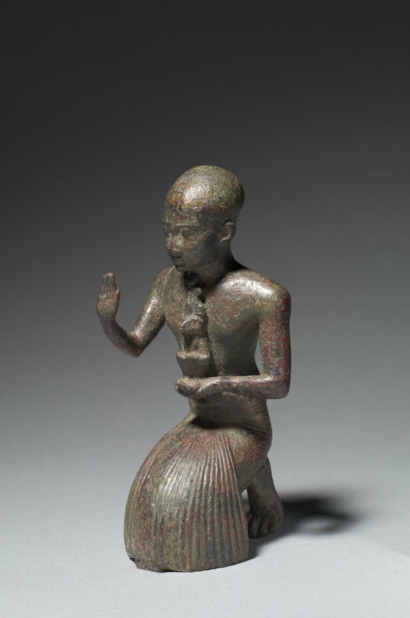 Statuetta di un sacerdote inginocchiato, 1186-1069 a.C. da Egyptian 20th Dynasty