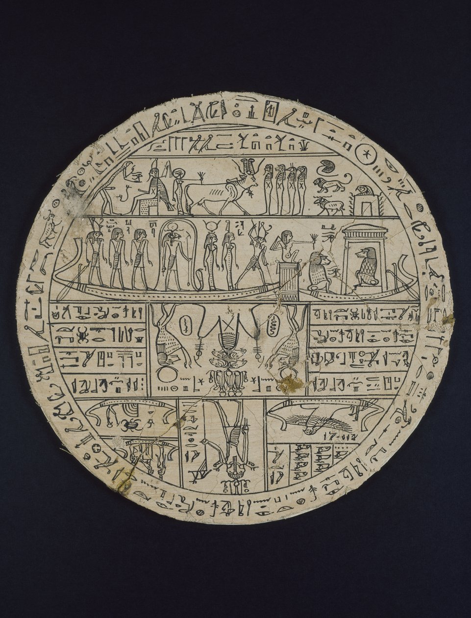 Disco amuletico (ipocéfalo) fatto per Tasheritenkhonsu da Egyptian 26th Dynasty