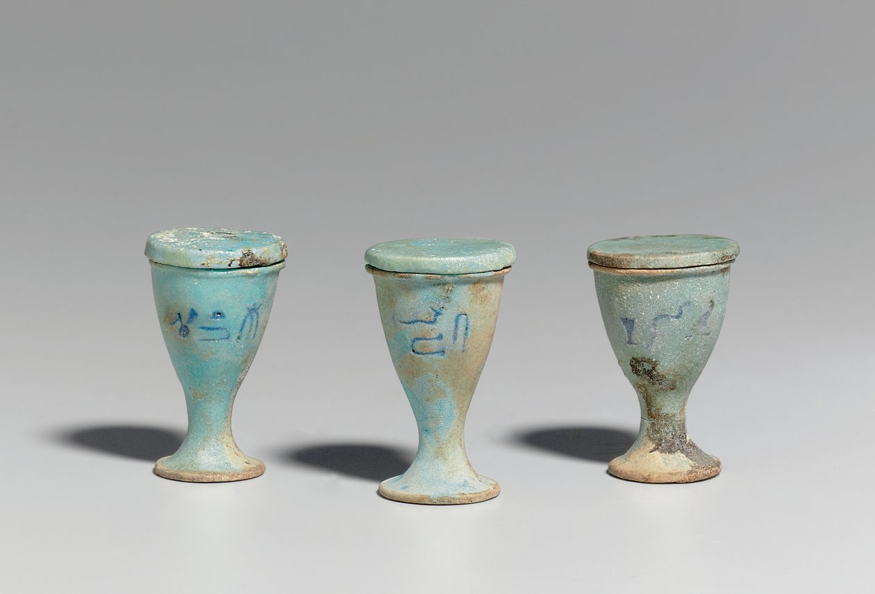 Tre coppe, 664-30 a.C., Periodo Tardo - Tolemaico da Egyptian 26th Dynasty