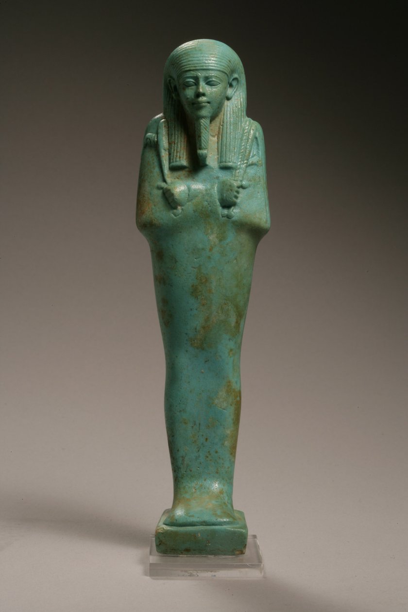 Figura Ushabti per Hekaemsaf, Ammiraglio della Flotta, regno di Amasis, 570-526 a.C. (faience) da Egyptian 26th Dynasty