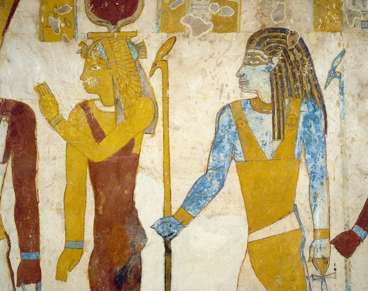 Dipinti murali dalla Tomba di Pa Nentwy, Oasi di Bahariya, Giza, Egitto. Civiltà egizia, XXVI Dinastia, 663-525 a.C. da Egyptian 26th Dynasty