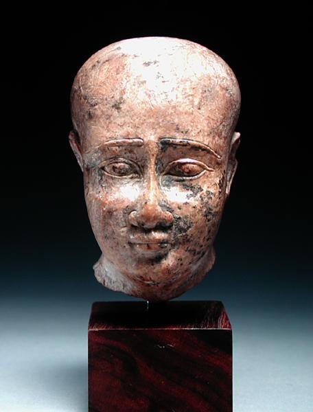 Testa maschile, c.350 a.C. da Egyptian 30th Dynasty