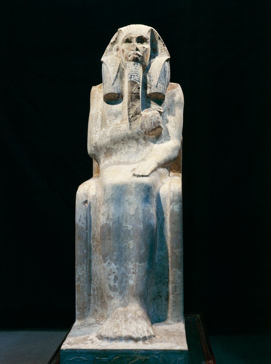 Statua del Faraone Djoser, da Saqqara, dinastia III (foto) da Egyptian 3rd Dynasty