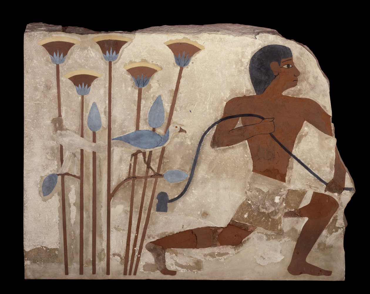 Caccia agli uccelli, rilievo dalla tomba di Nefermaat, Antico Regno, c.2620 a.C. da Egyptian 4th Dynasty