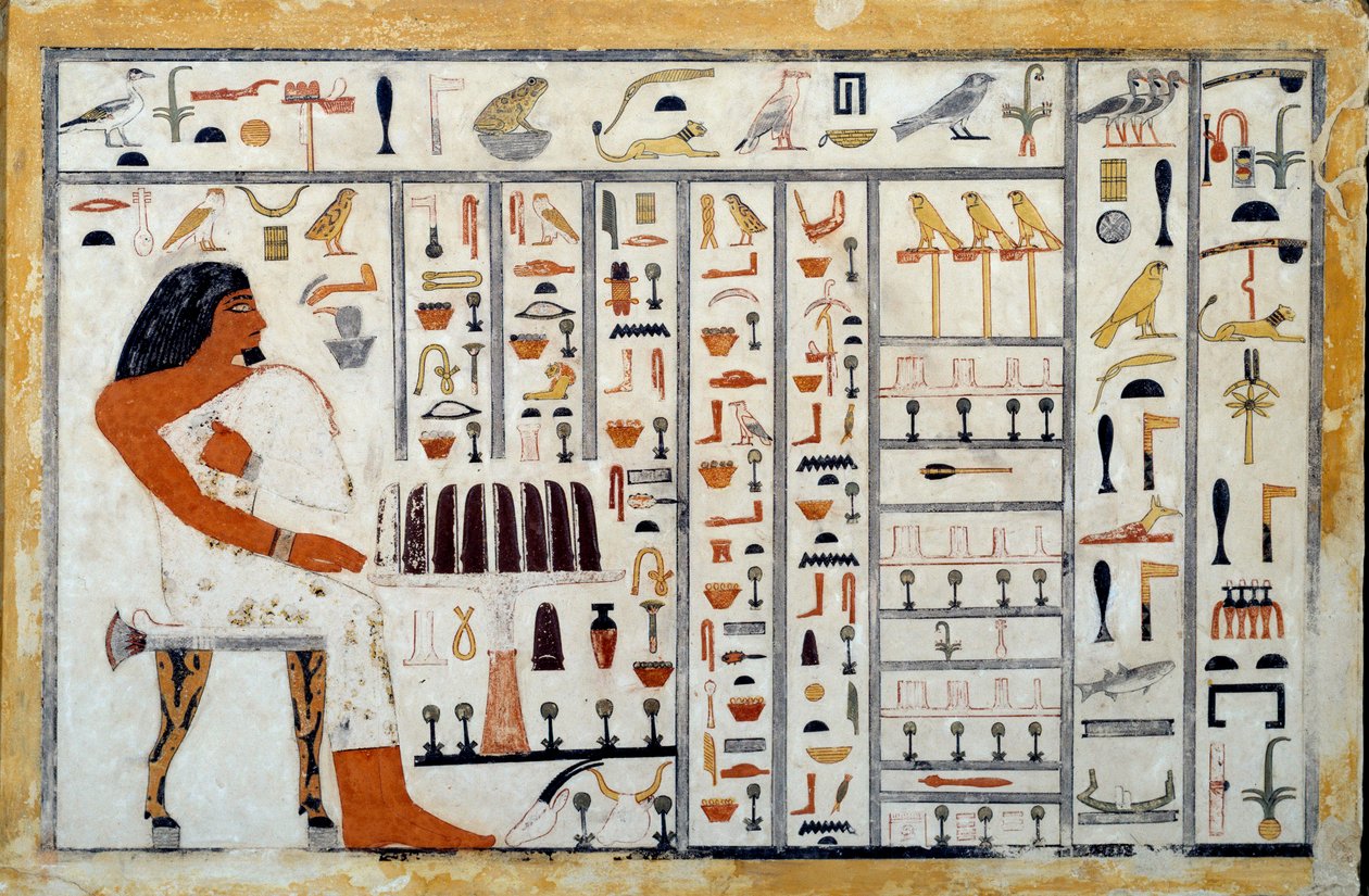 Stele di calcare del principe Oupemnefret da Egyptian 4th Dynasty