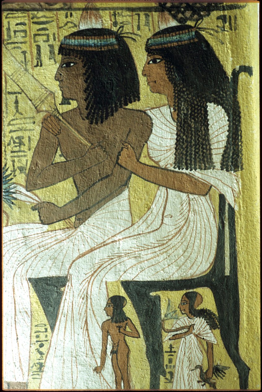 Antico Egitto, Pittura murale, Tomba di Sennedjem, Tomba dei Nobili, Tebe, Deir el Medina da Egyptian Egyptian