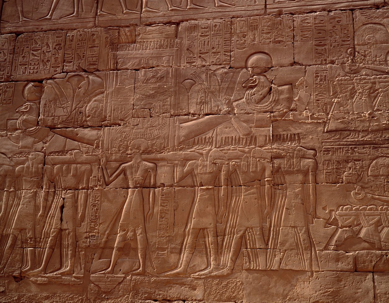 Antichità egiziana: rilievo dal tempio di Karnak (Karnac), Luxor, Egitto da Egyptian Egyptian