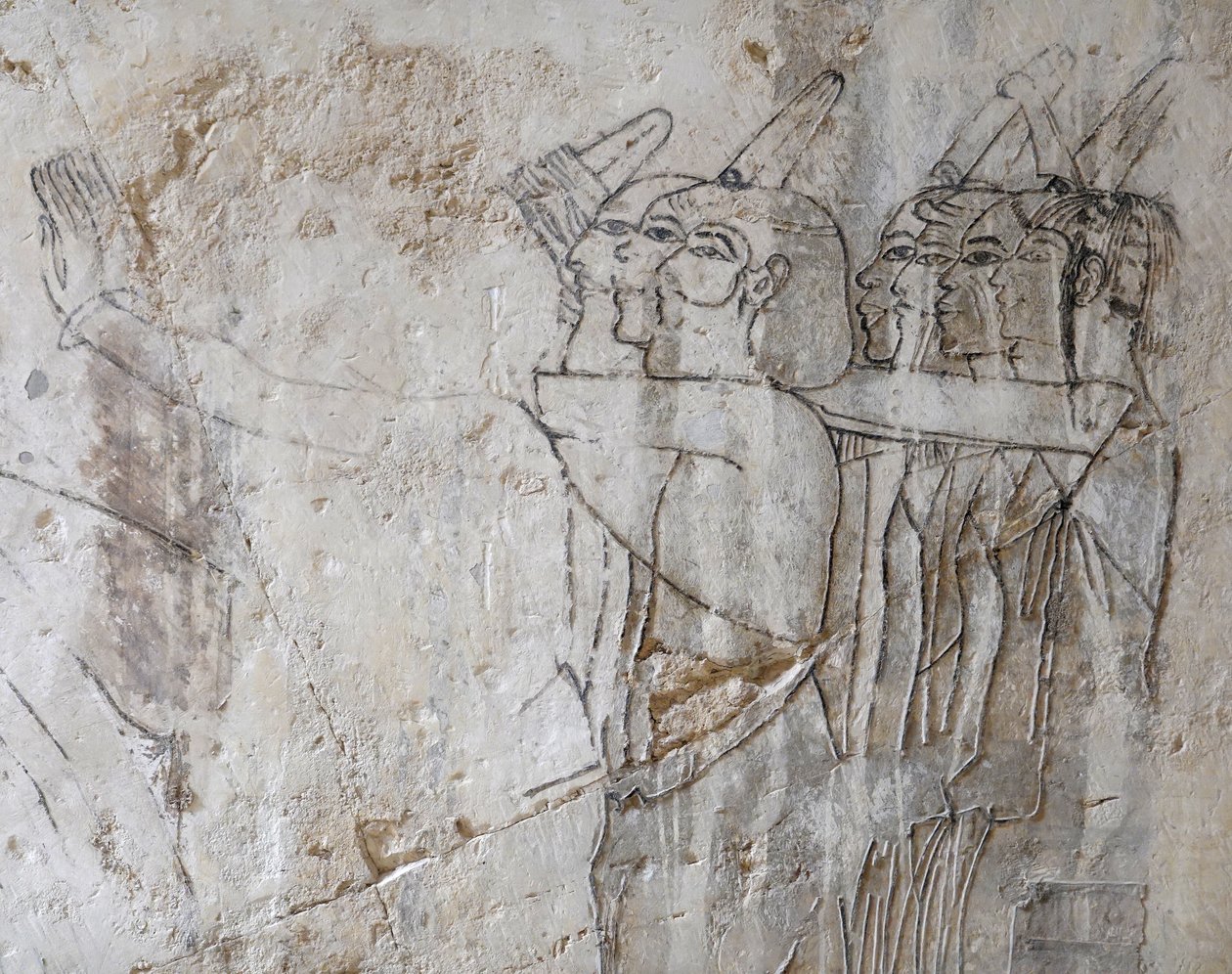 Schizzo di un gruppo di uomini, tomba di Ramose da Egyptian Egyptian