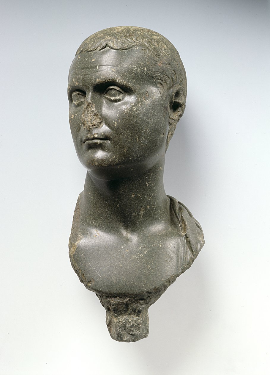 Busto di un nobile romano, detto Marco Antonio (c.82-30 a.C.), possibilmente da Alessandria, Egitto, 50 a.C. - 50 d.C. da Egyptian Ptolemaic Period