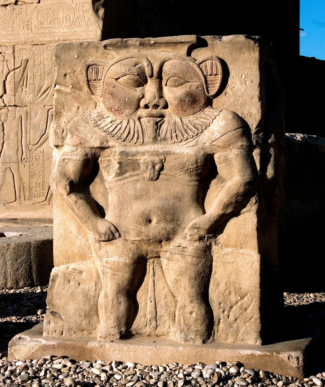 Antichità egiziana: la divinità Bes (dettaglio) da Egyptian Ptolemaic Period