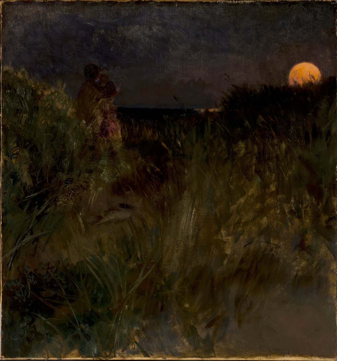 Luna che sorge sulle dune da Hjalmer Eilif Emanuel Peterssen