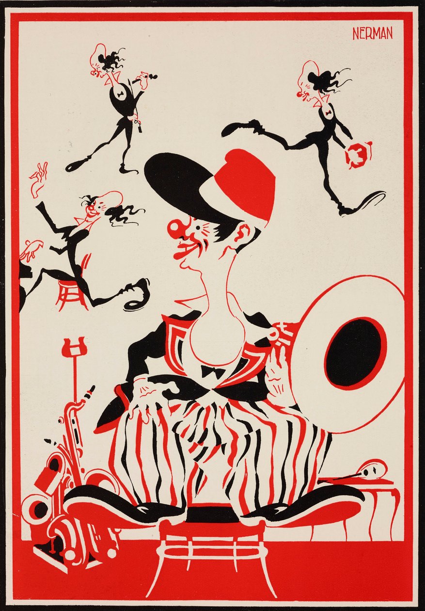Noni il clown, illustrazione di Einar Nerman (1888-1983) da The Tatler, n. 1404, 23 maggio da Einar Nerman