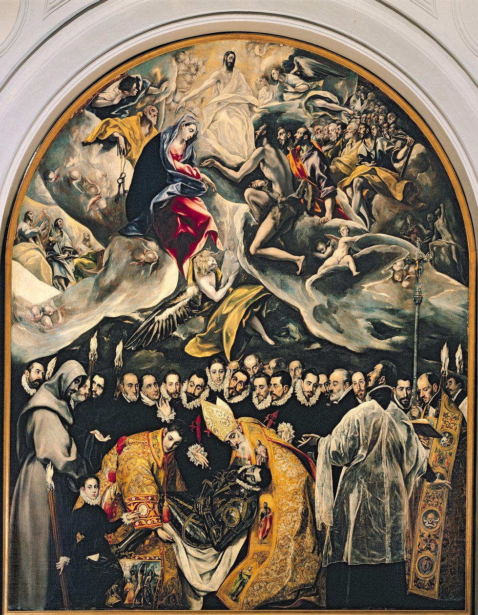 La sepoltura del conte Orgaz, da una leggenda del 1323, 1586-88 da El Greco