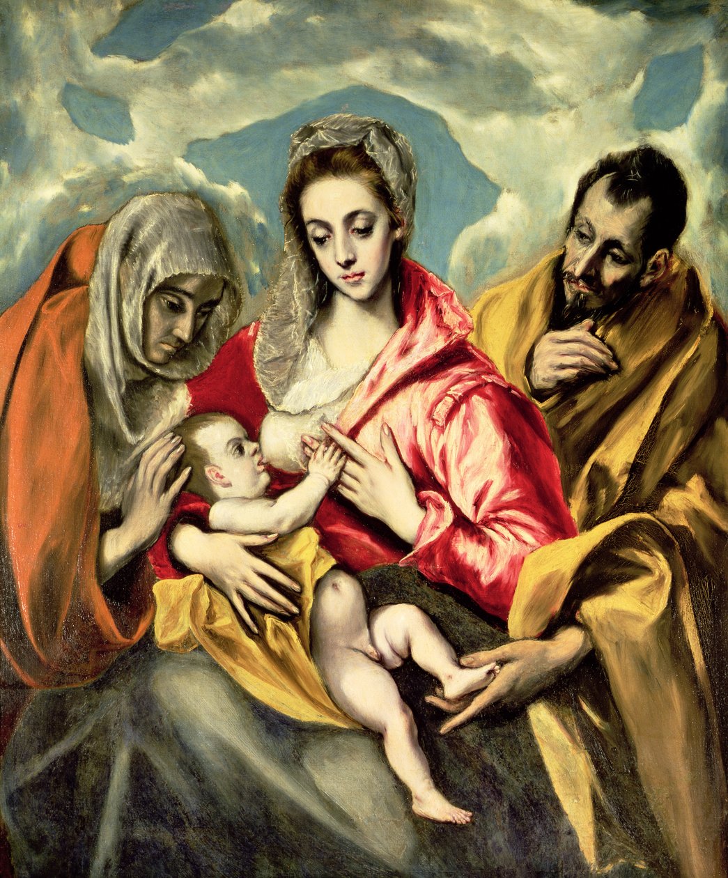 Vergine e Bambino con SS. Anna e Giuseppe, 1587-96 da El Greco