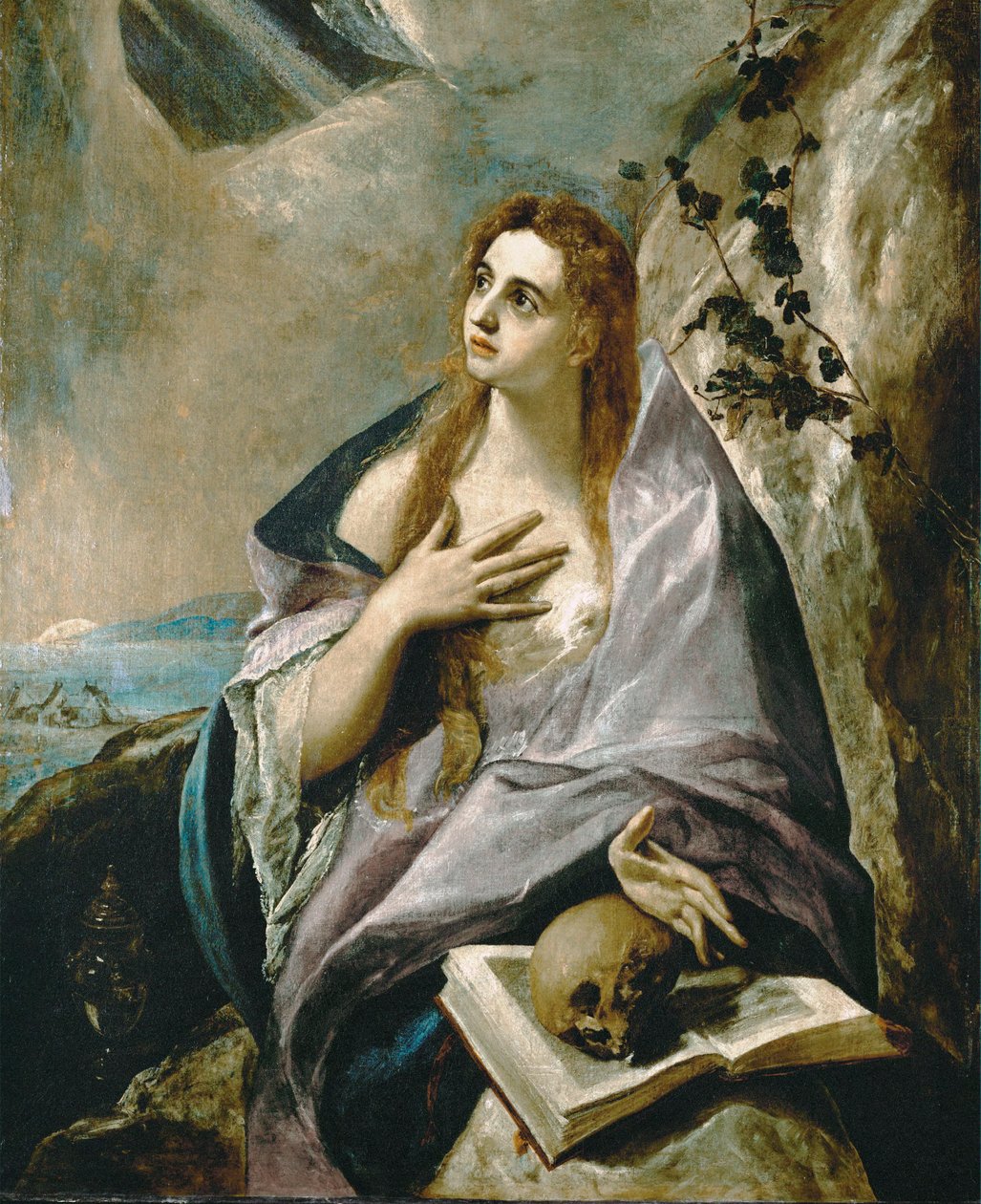 Maria Maddalena (dipinto su tela) da El (1541-1614) Greco