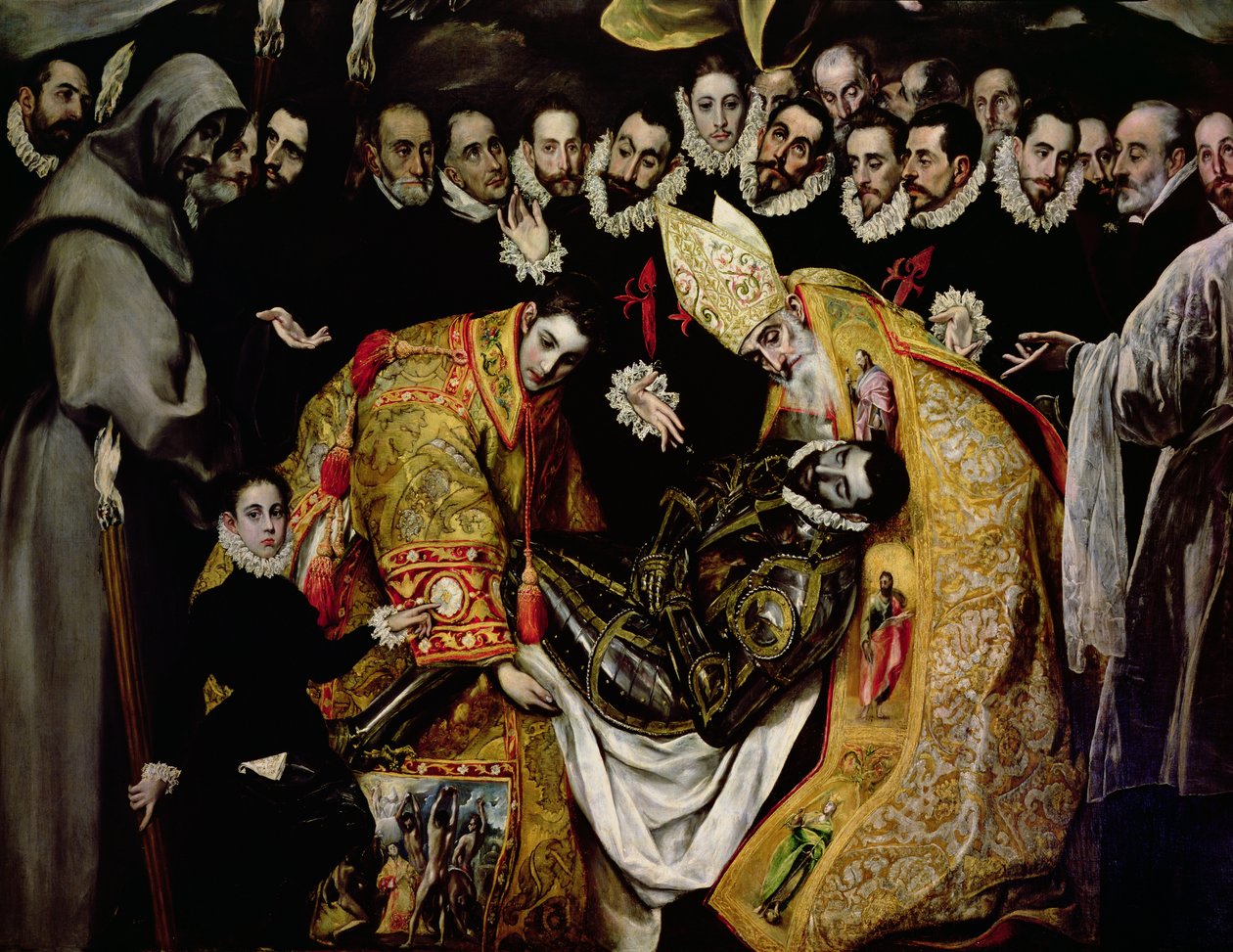 La sepoltura del conte Orgaz, da una leggenda del 1323, (dettaglio) da El Greco