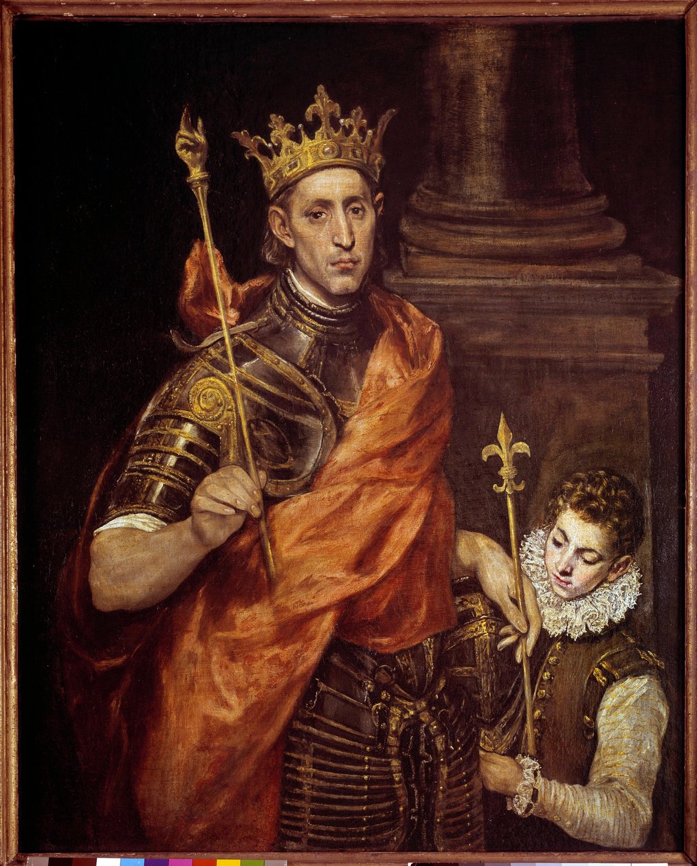 Ritratto di San Luigi (Luigi IX) con un paggio (1214-1270) Dipinto di Domenikos Theotokopoulos detto El Greco da El Greco