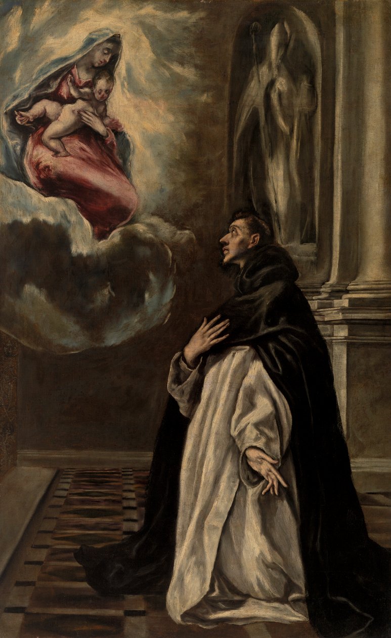 Apparizione della Vergine e del Bambino a San Giacinto da El Greco (Domenikos Theotokopoulos)