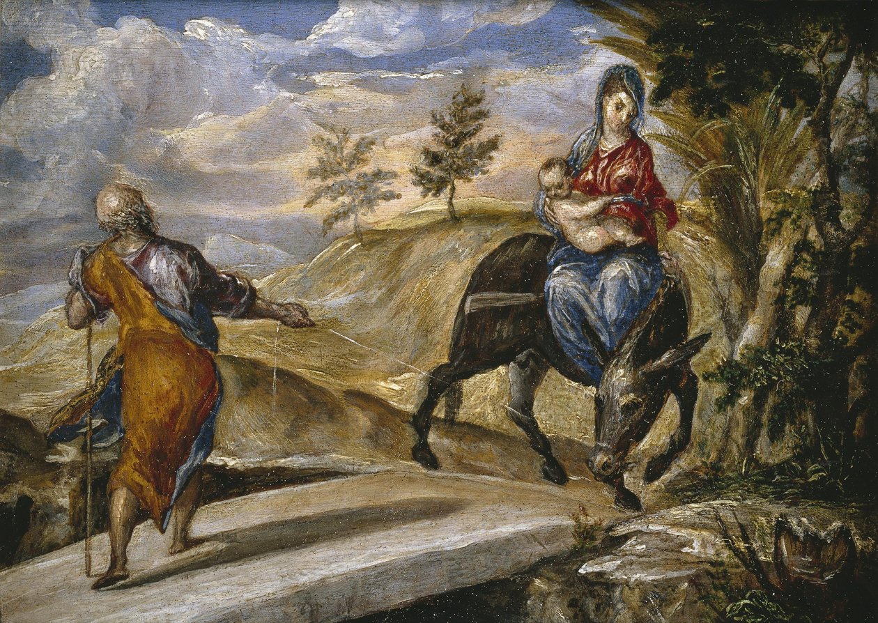 La fuga in Egitto da El Greco
