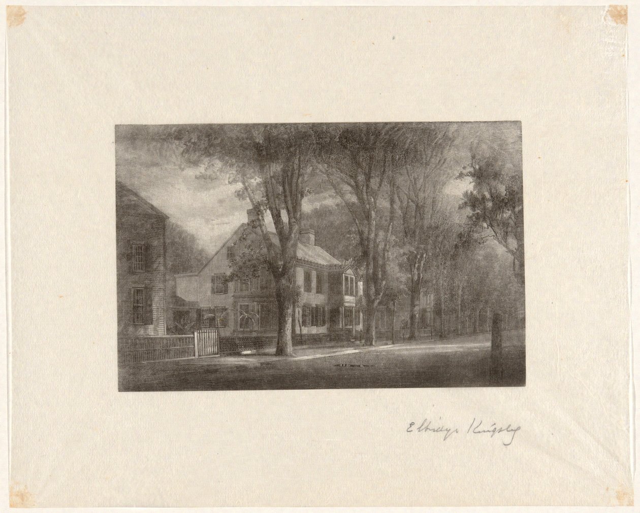 Senza titolo [Casa in una strada alberata] da Elbridge Kingsley