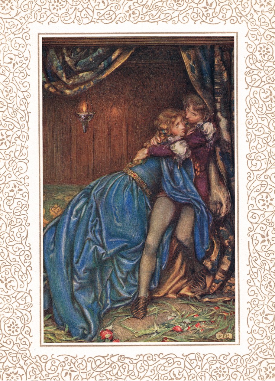 Lancillotto e Ginevra insieme, illustrazione da 