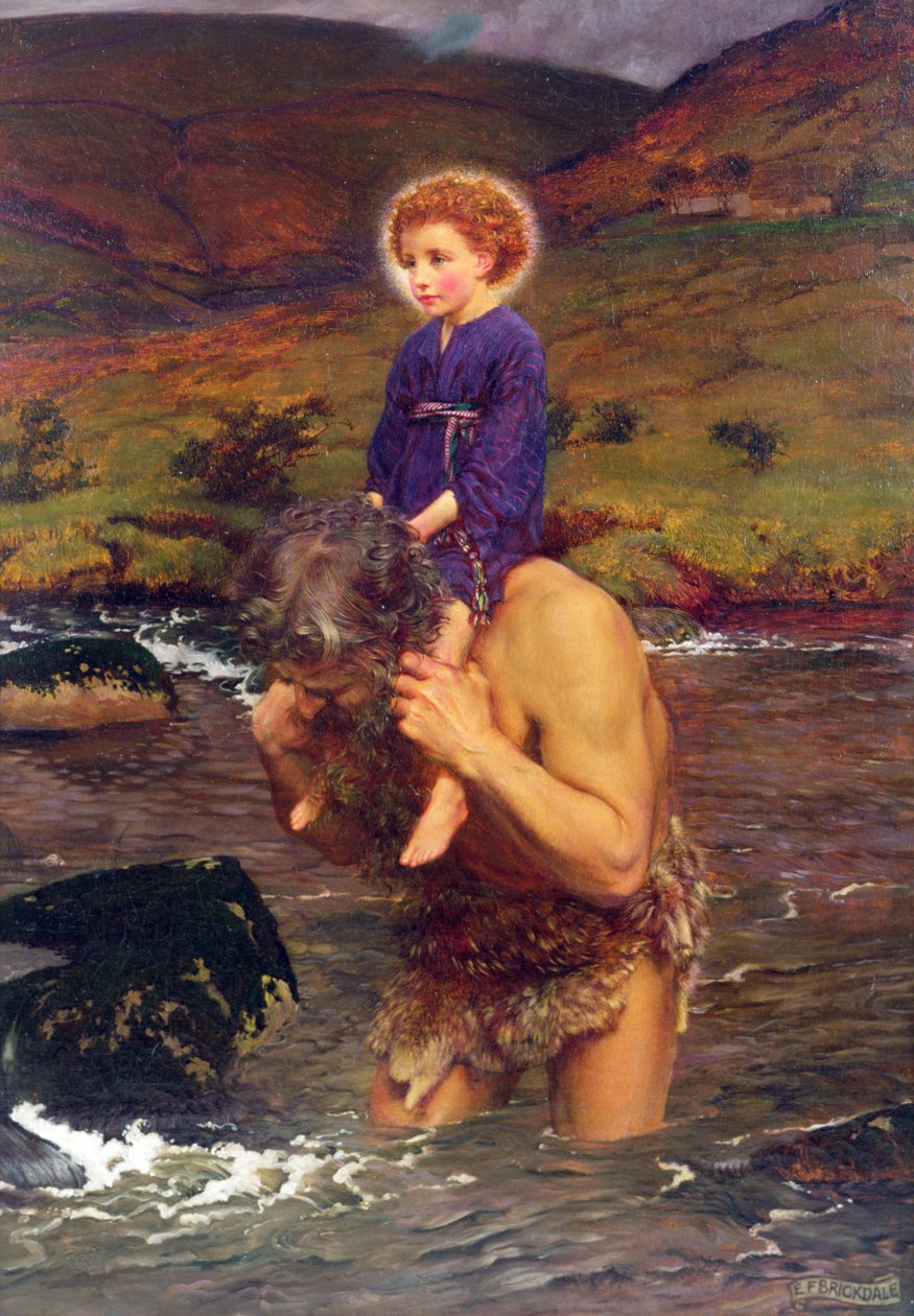 San Cristoforo che porta il Bambino Gesù da Eleanor Fortescue Brickdale