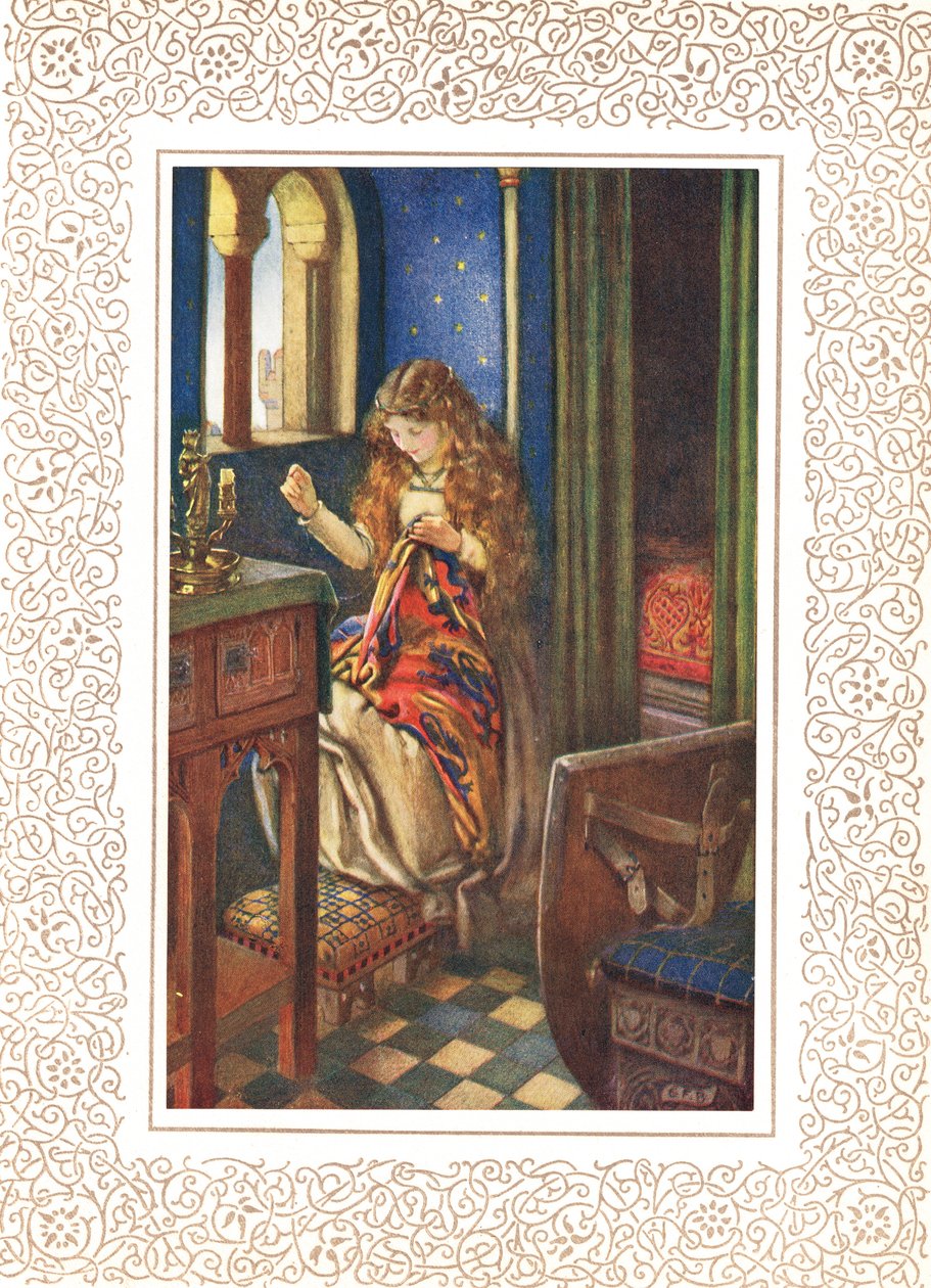 La Dama di Shalott, illustrazione da 