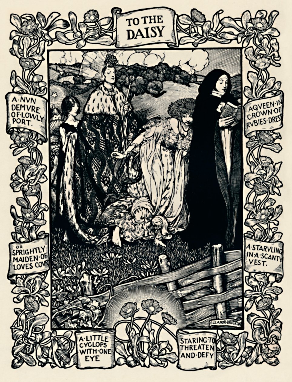 Illustrazione alla poesia di Wordsworth Alla Margherita, n. 2, 1923 da Eleanor Fortescue Brickdale