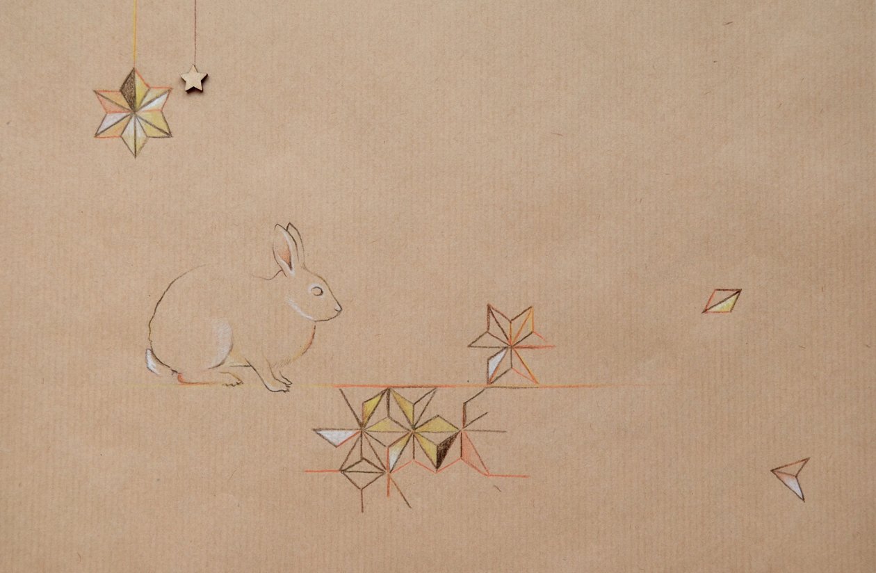 Scatter, 2014 (matita e tecnica mista su carta) da Eleanor Grafton