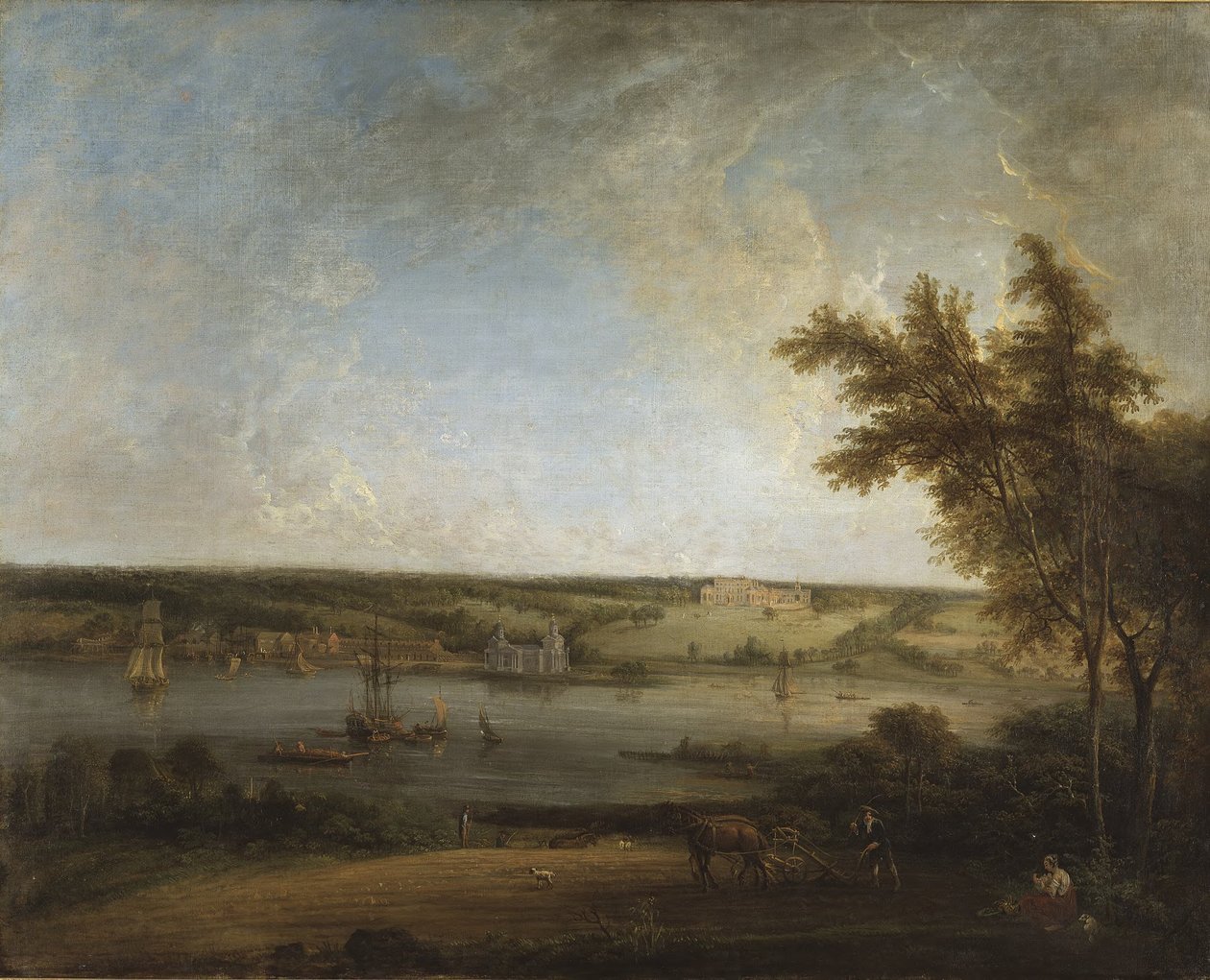 Paesaggio inglese visto da Mistley Hall, nell’Essex da Elias Martin