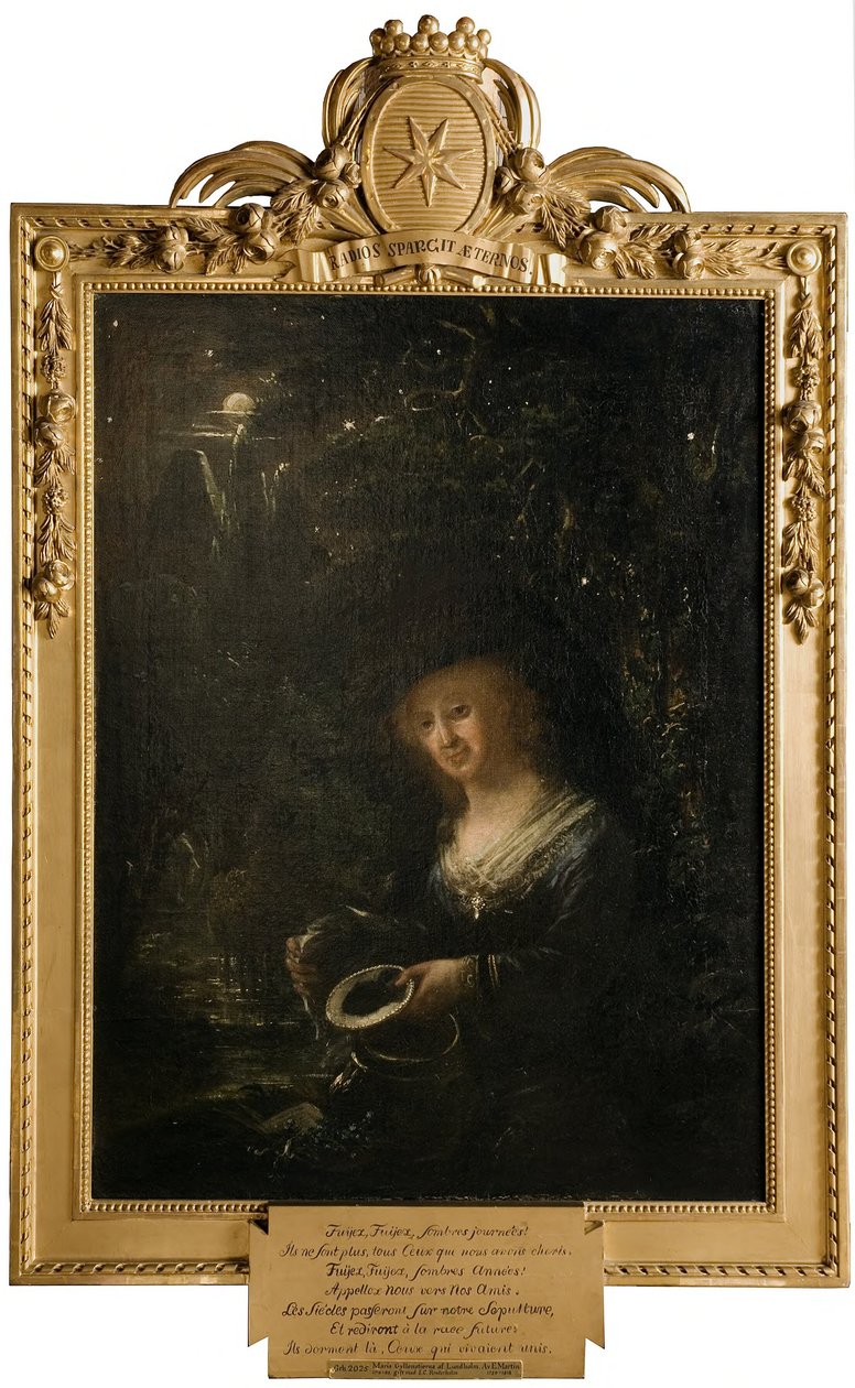 Maria Gyllenstierna von Lundholm (1716-1783), Baronin, verheiratet mit dem Ratsherrn Baron Esbjörn Kristian Reuterholm da Elias Martin