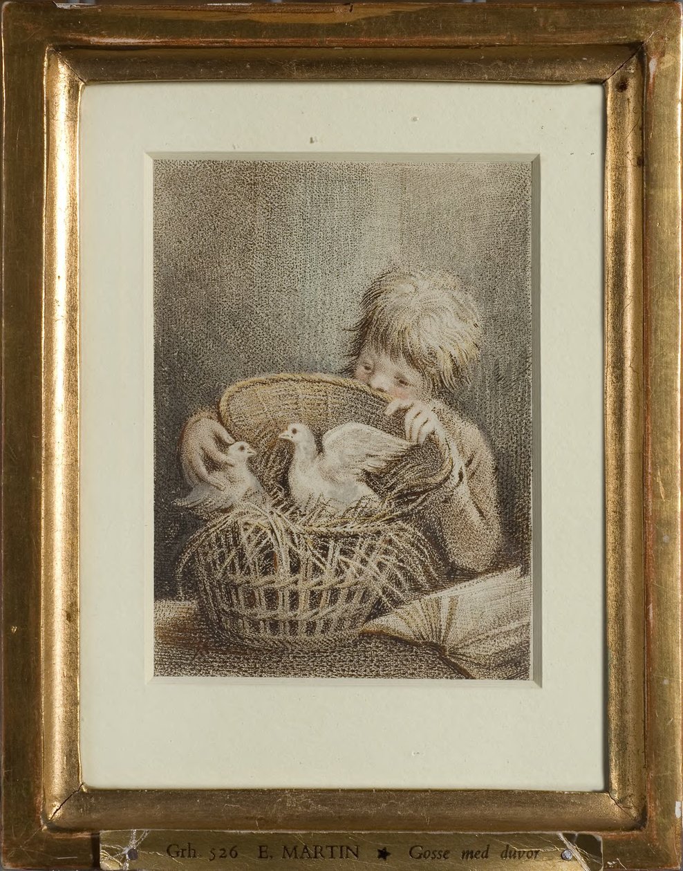 Desiderio impudico o ragazzo con colombe da Elias Martin