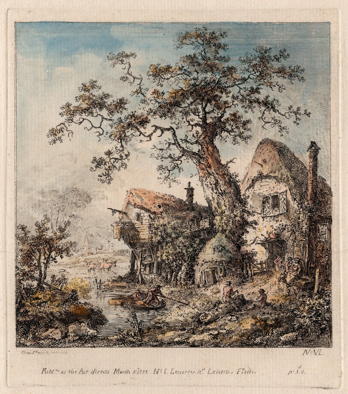 Scena rustica con casetta di campagna da Elias Martin