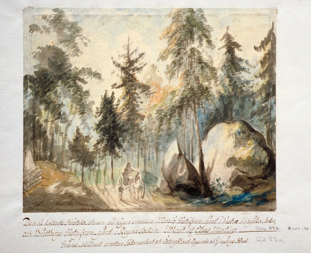 "La pietra a ferro di cavallo", Finspång, Östergötland, Svezia (25780761224) da Elias Martin
