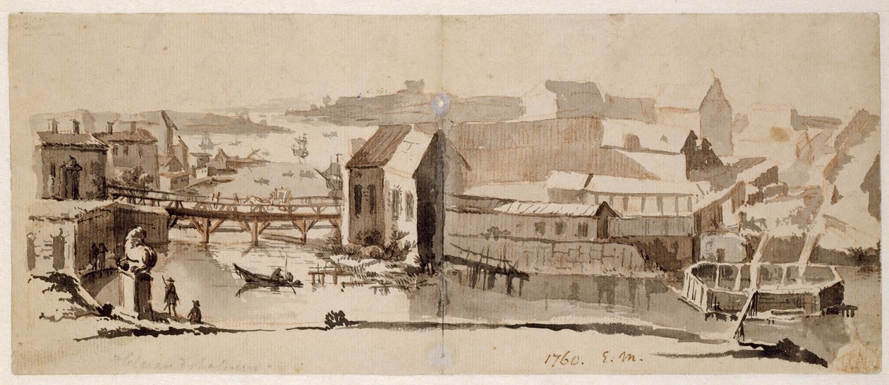 Veduta di Helgeandsholmen da Elias Martin